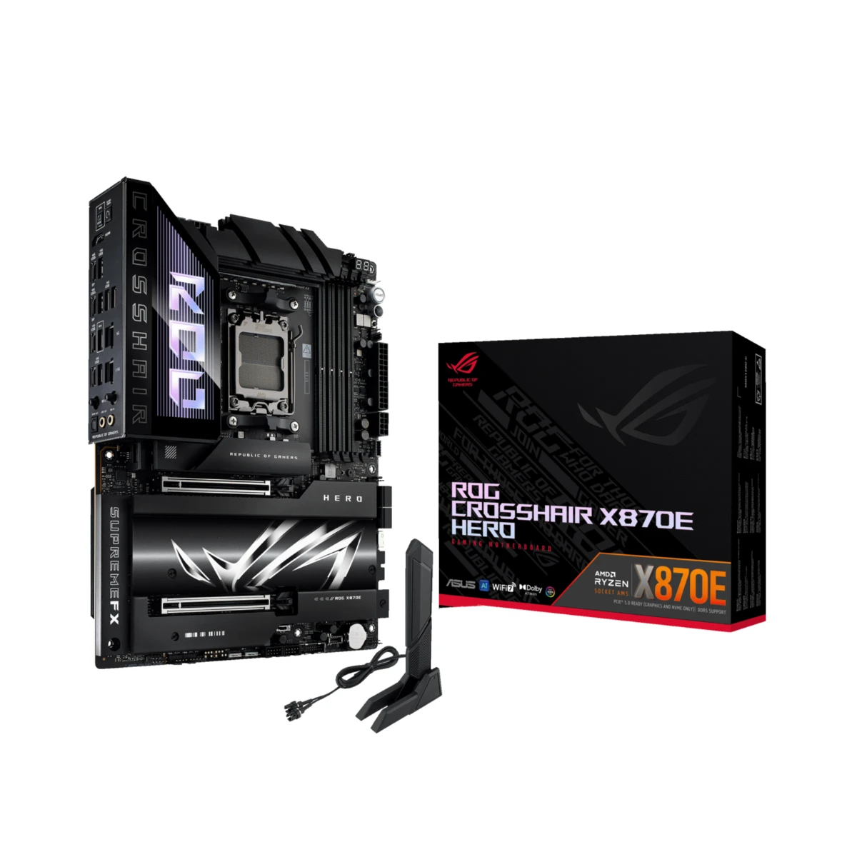 ASUS ROG CROSSHAIR X870E HERO DDR5 AMD AM5 ATX Motherboard | 90MB1IE0-M0EAY0