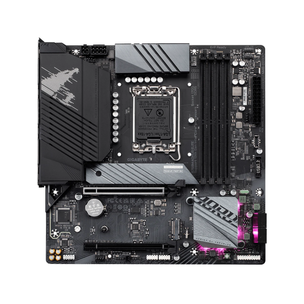 Gigabyte B760M AORUS Elite Micro-ATX Gaming Motherboard Intel LGA 1700 | B760M-AORUS-ELITE view 2