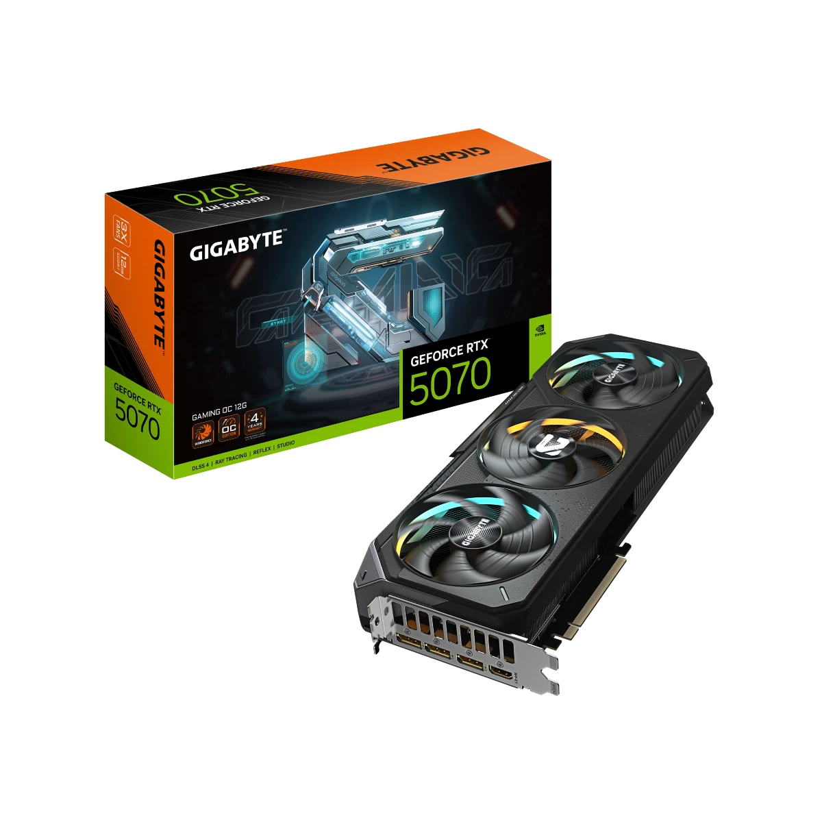 Gigabyte GeForce RTX 5070 GAMING OC 12G Graphics Card, 12GB GDDR7, DLSS 4 - GV-N5070GAMING-OC-12GD