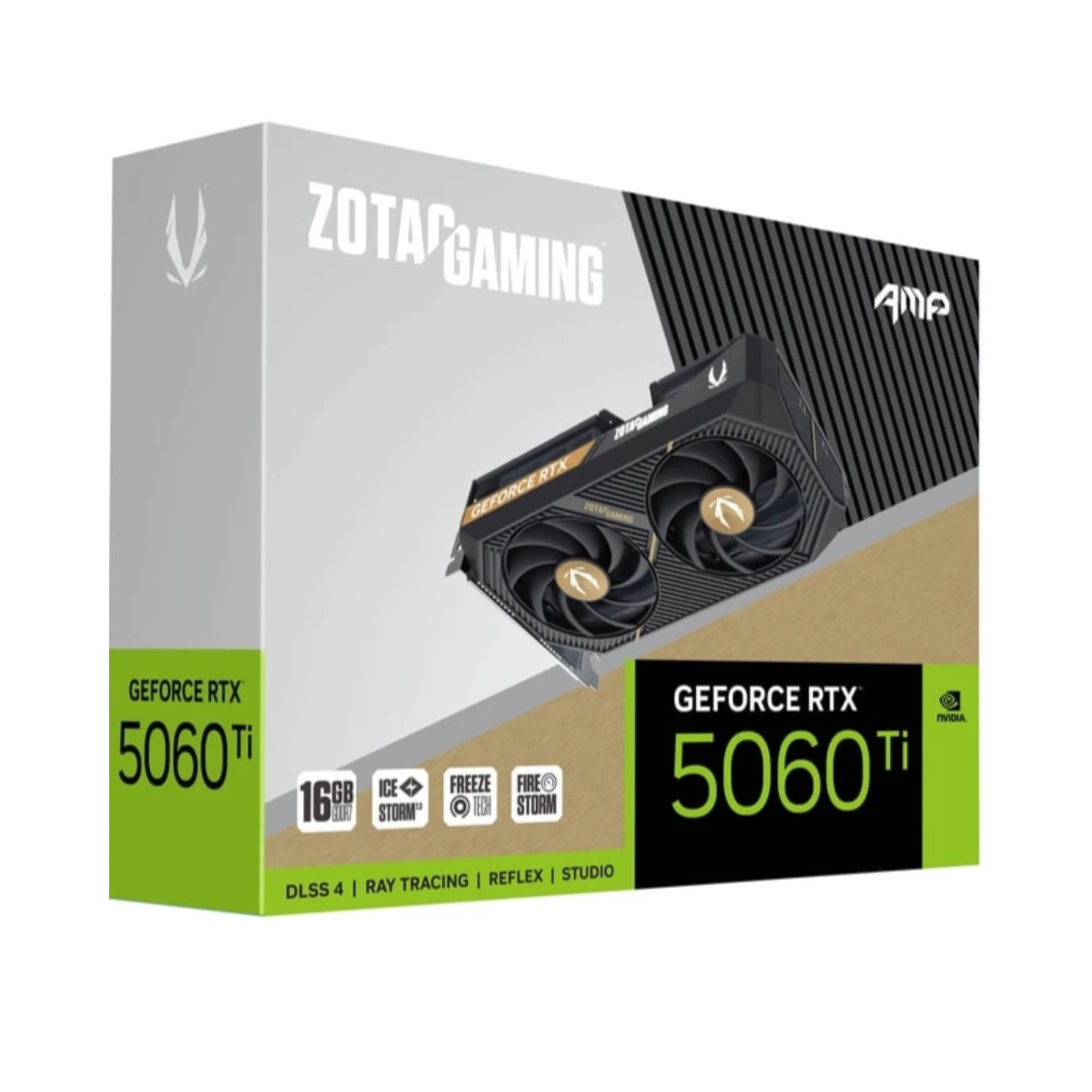 ZOTAC GAMING GeForce RTX 5060 Ti AMP Graphics Card, 16GB GDDR7, DLSS 4 - ZT-B50620F-10M